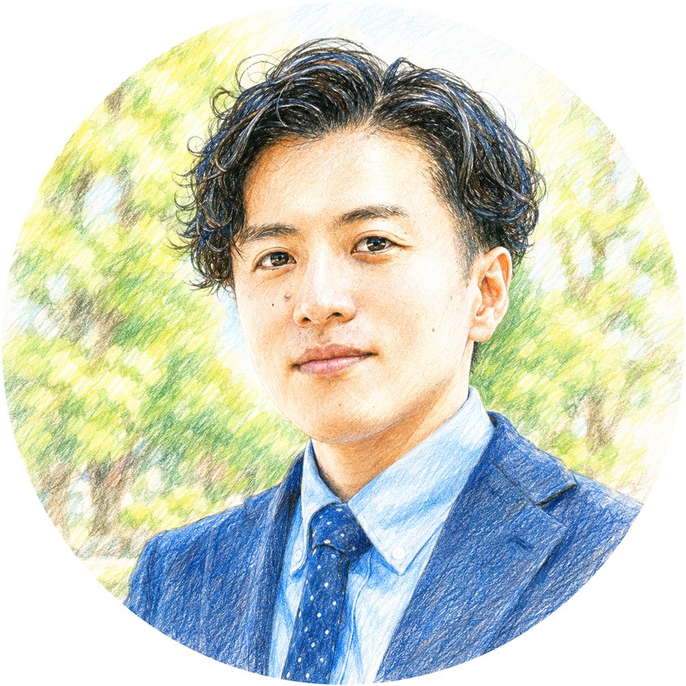 大阪府の格安会社設立ガイドを監修した公認会計士・税理士・行政書士 小野 好聡の似顔絵